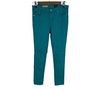 Adriano Goldschmied The Legging Ankle Super Skinny Jeans Turquoise Womens Sz 27